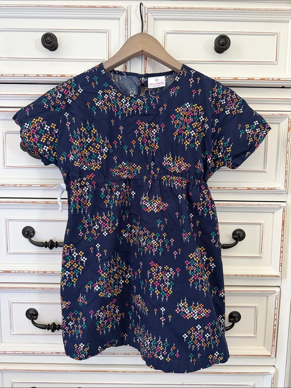 HANNA ANDERSSON GIRLS 130 CINCHED DRESS TSHIRT DRESS SIZE 8